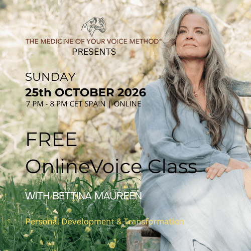 The Medicine of your Voice Method FREE online Voice Class | 25th of October | 7 pm CET, Spain