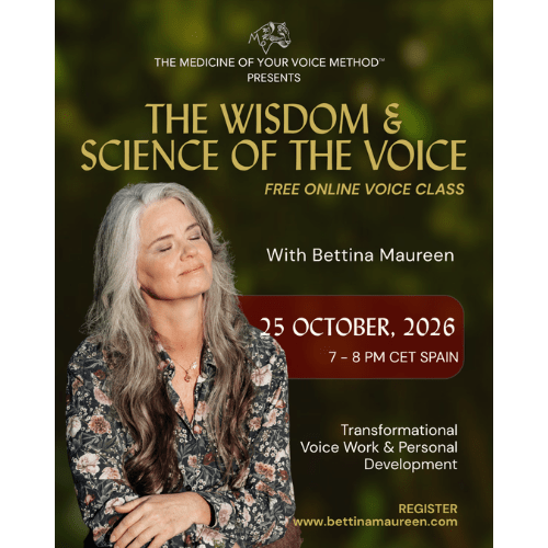 The Medicine of your Voice Method FREE online Voice Class | 25th of October | 7 pm CET, Spain