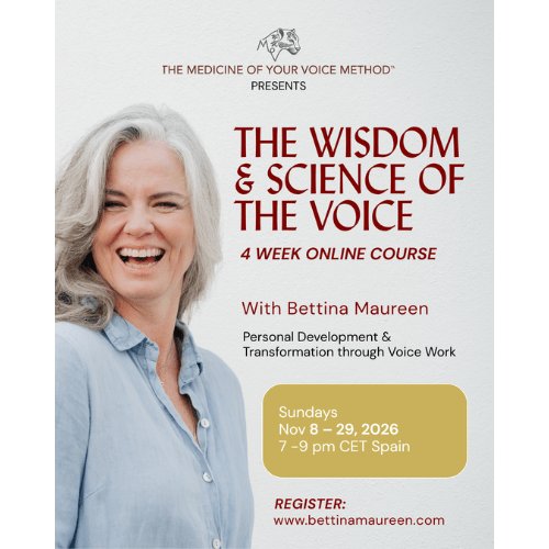The Medicine of your Voice Method 4 weeks online course | 8th – 29th Nov 2026 | 7 pm CET