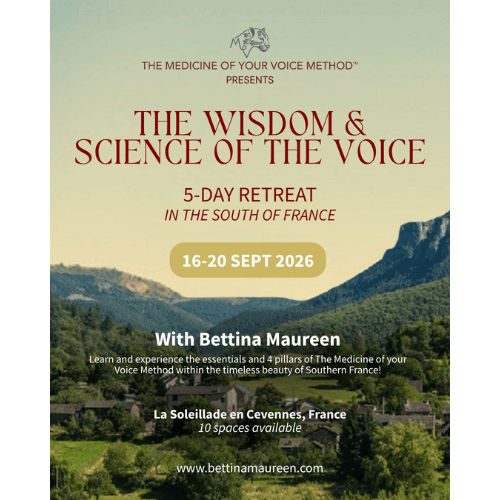 The Medicine of your Voice Method  Retreat 5 Day France Retreat | 16th – 20th of September 2026, La Soleillade en Cévennes, France