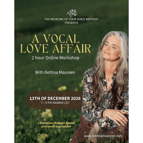 The Medicine of your Voice Method 2 hour Online Workshop | 13th of December 2026 | 7 pm CET