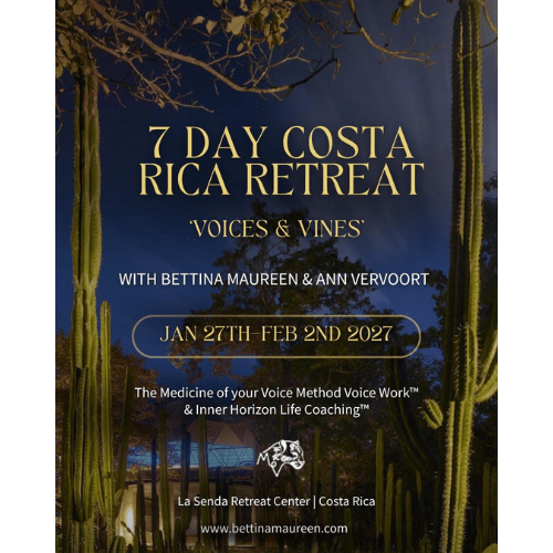 7 Day Costa Rica Retreat – The Medicine of your Voice Method ‘Voices & Vines’ | 27th of Jan – 2nd of Feb 2027, La Senda Retreat Center, Costa Rica