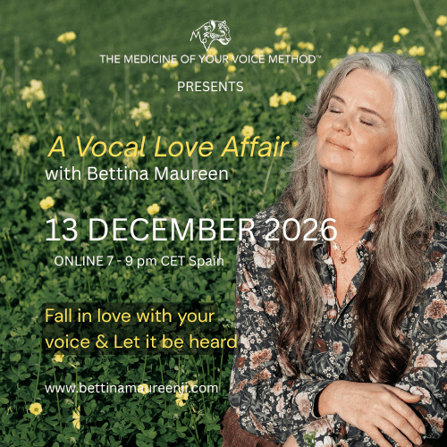 The Medicine of your Voice Method 2 hour Online Workshop | 13th of December 2026 | 7 pm CET